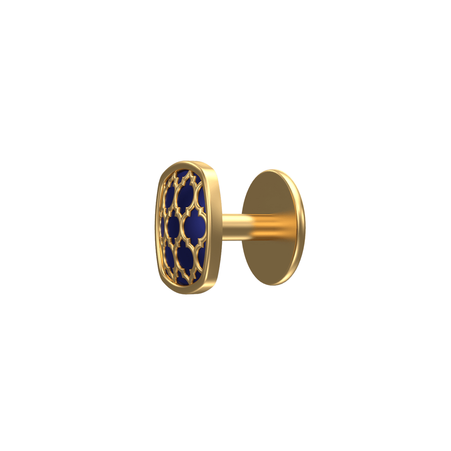 Ornate, Classic Kurta Button Set with 18kt Gold Plating and Enamel