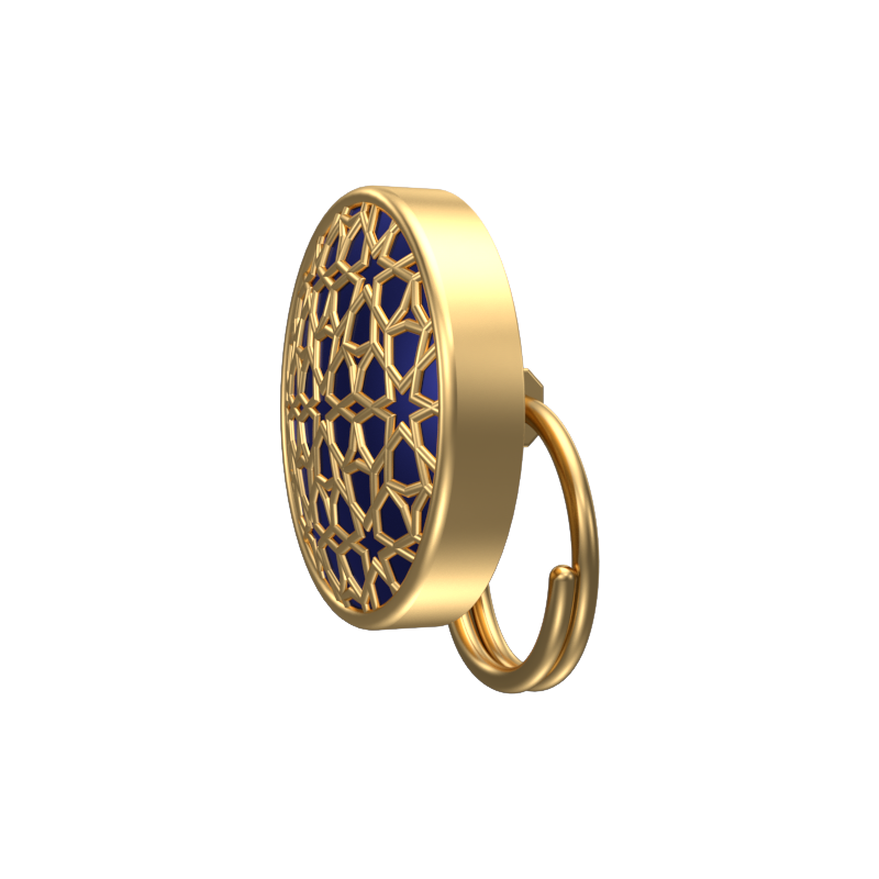 Starburst, Classic Button Set with 18kt Gold Plating and Enamel on Brass.