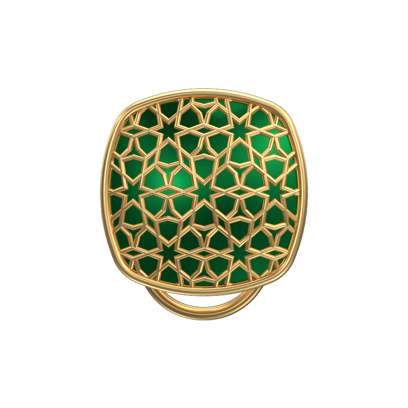 Starburst, Classic Button Set with 18kt Gold Plating and Enamel on Brass.