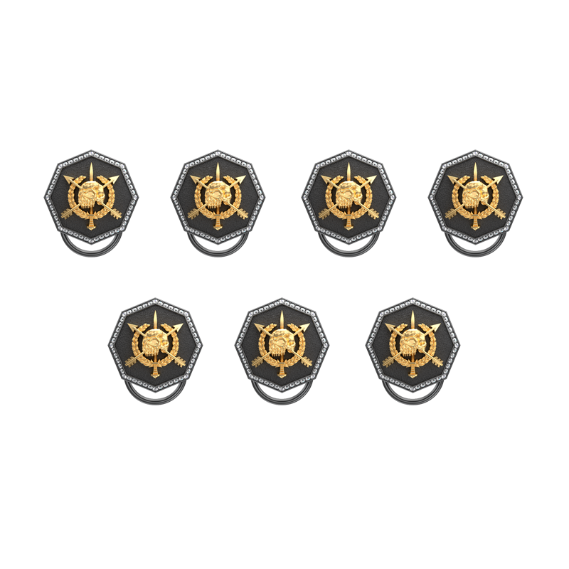Pirate Luxe, Edgy Button set with CZ Diamonds, 18kt Gold & Black Ruthenium Plating on Brass.