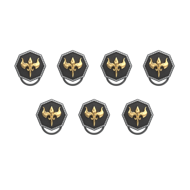 Rudra Luxe, Edgy Button set with CZ Diamonds, 18kt Gold & Black Ruthenium Plating on Brass.
