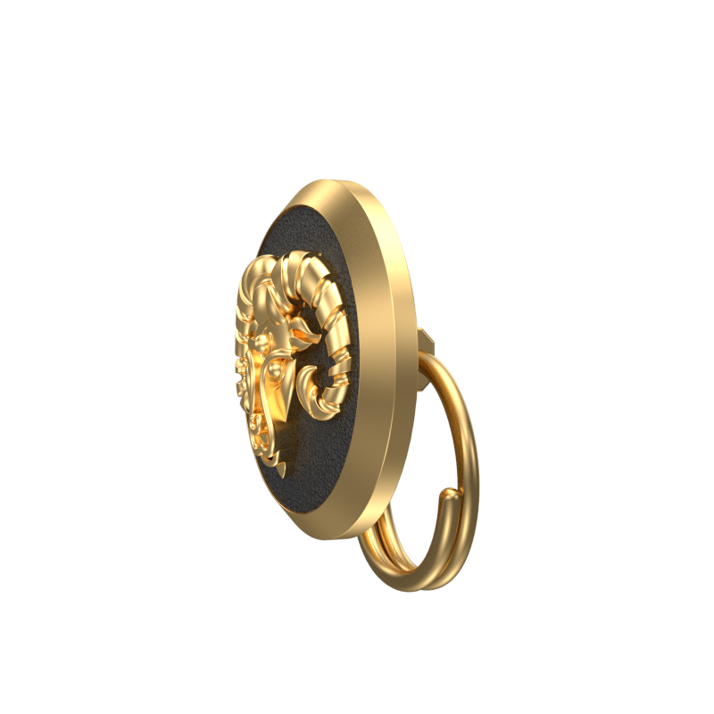 Aries Zodiac, Constellation Button set with 18kt Gold & Black Ruthenium Plating on Brass.