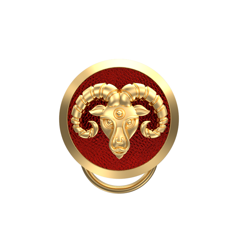 Aries Zodiac, Constellation Button set with 18kt Gold & Black Ruthenium Plating on Brass.