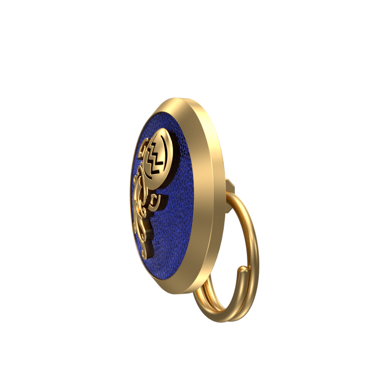 Aquarius Zodiac, Constellation Button set with 18kt Gold & Black Ruthenium Plating on Brass.