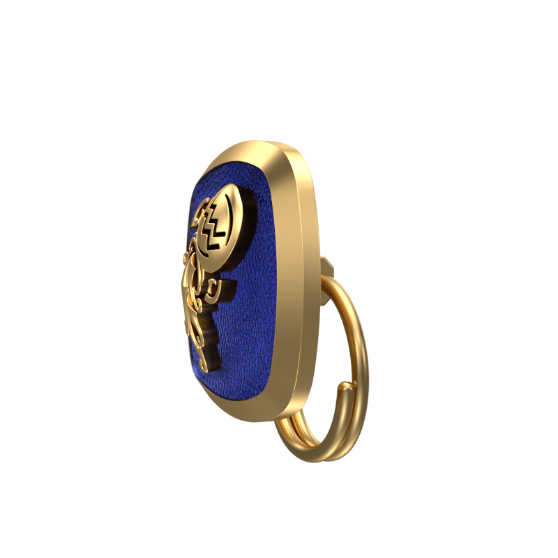 Aquarius Zodiac, Constellation Button set with 18kt Gold & Black Ruthenium Plating on Brass.