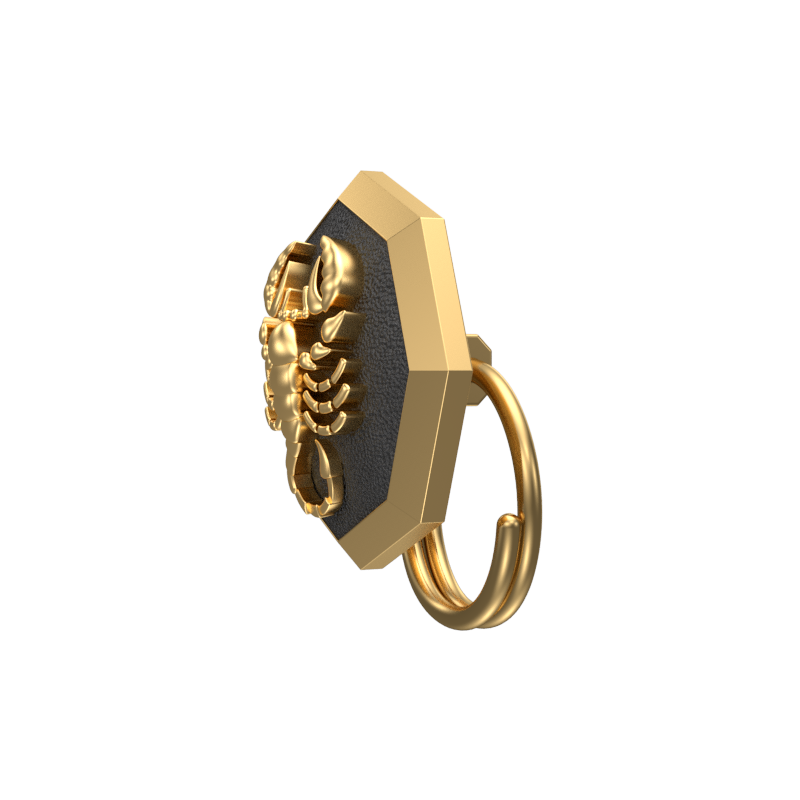 Scorpio Zodiac, Constellation Button set with 18kt Gold & Black Ruthenium Plating on Brass.