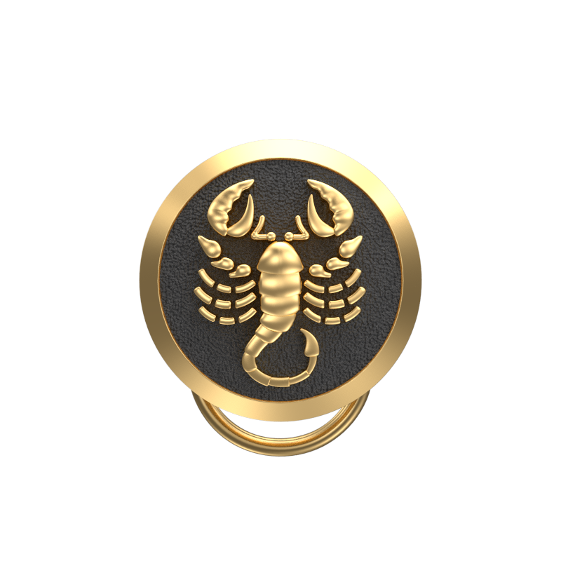 Scorpio Zodiac, Constellation Button set with 18kt Gold & Black Ruthenium Plating on Brass.