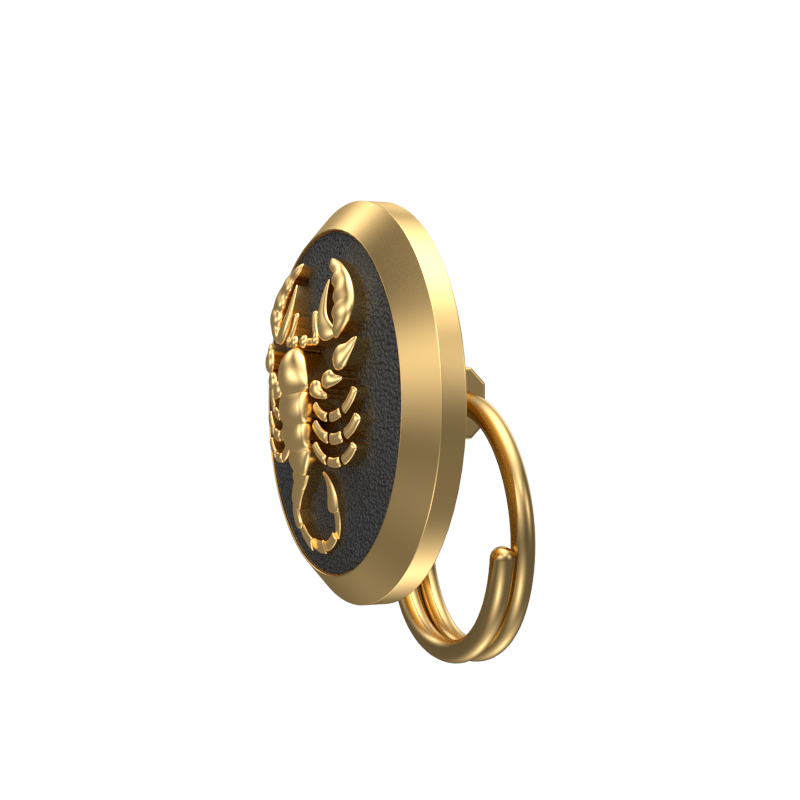 Scorpio Zodiac, Constellation Button set with 18kt Gold & Black Ruthenium Plating on Brass.