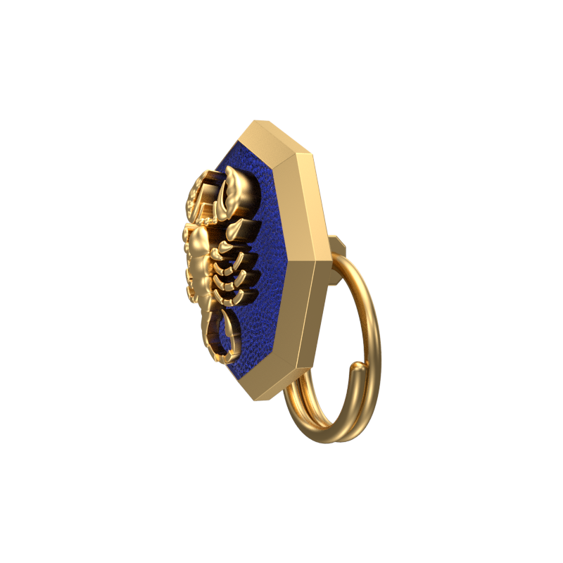 Scorpio Zodiac, Constellation Button set with 18kt Gold & Black Ruthenium Plating on Brass.