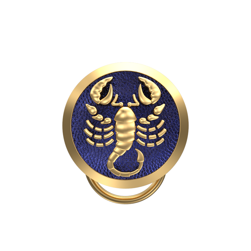 Scorpio Zodiac, Constellation Button set with 18kt Gold & Black Ruthenium Plating on Brass.