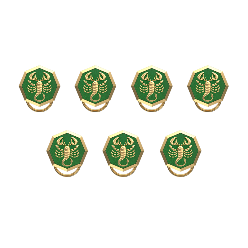 Scorpio Zodiac, Constellation Button set with 18kt Gold & Black Ruthenium Plating on Brass.