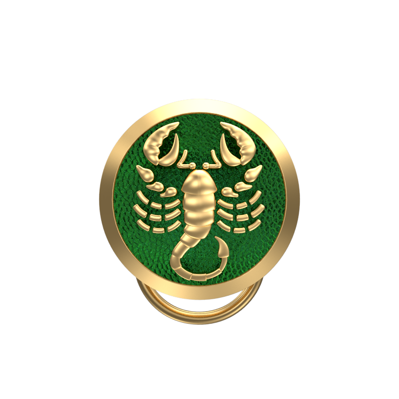 Scorpio Zodiac, Constellation Button set with 18kt Gold & Black Ruthenium Plating on Brass.