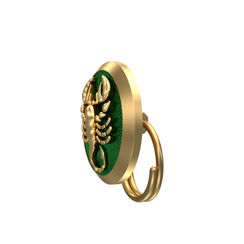 Scorpio Zodiac, Constellation Button set with 18kt Gold & Black Ruthenium Plating on Brass.