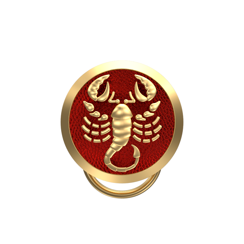 Scorpio Zodiac, Constellation Button set with 18kt Gold & Black Ruthenium Plating on Brass.