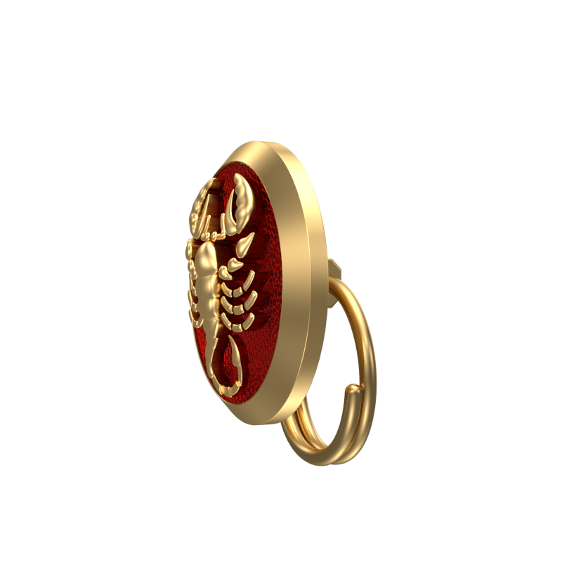Scorpio Zodiac, Constellation Button set with 18kt Gold & Black Ruthenium Plating on Brass.