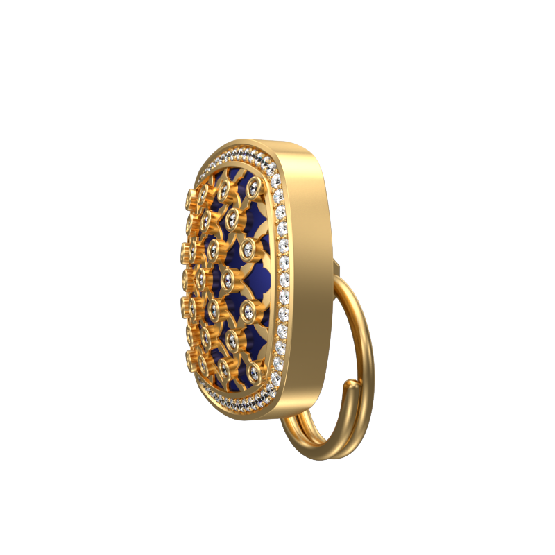 Enchanted Luxe, Classic Button Set with CZ Diamonds, 18kt Gold Plating and Enamel on Brass.