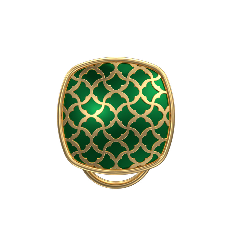 Enchanted, Classic Button Set with 18kt Gold Plating and Enamel on Brass.