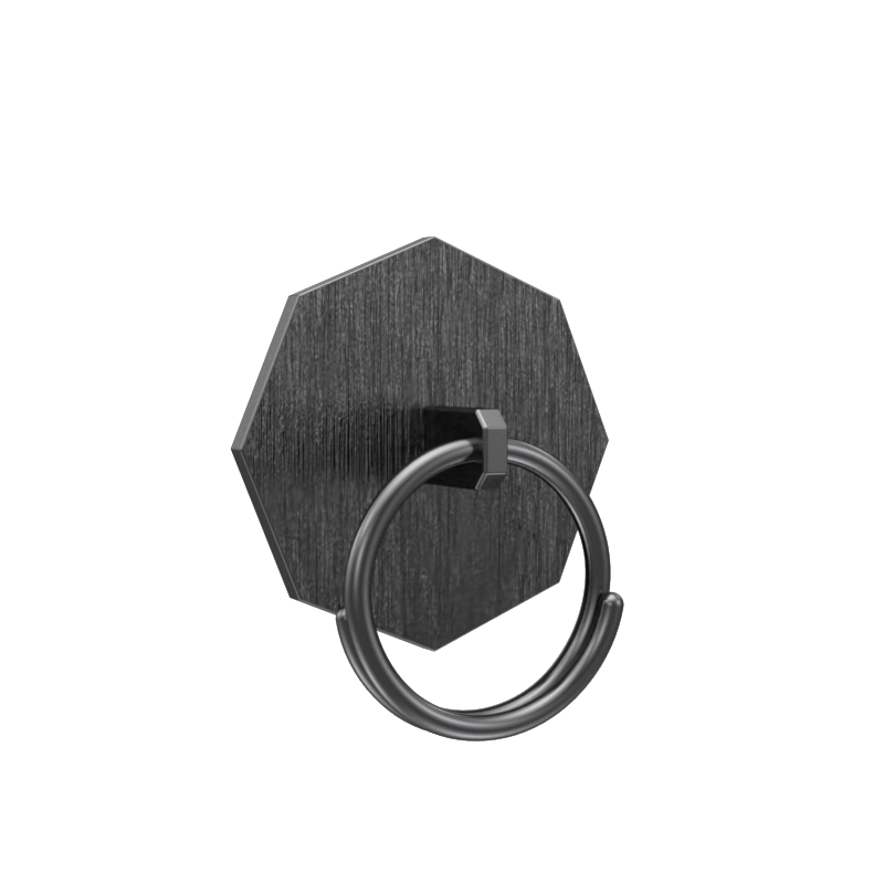 Wolf Luxe, Wild Button set with CZ Diamonds, 18kt Gold & Black Ruthenium Plating on Brass.