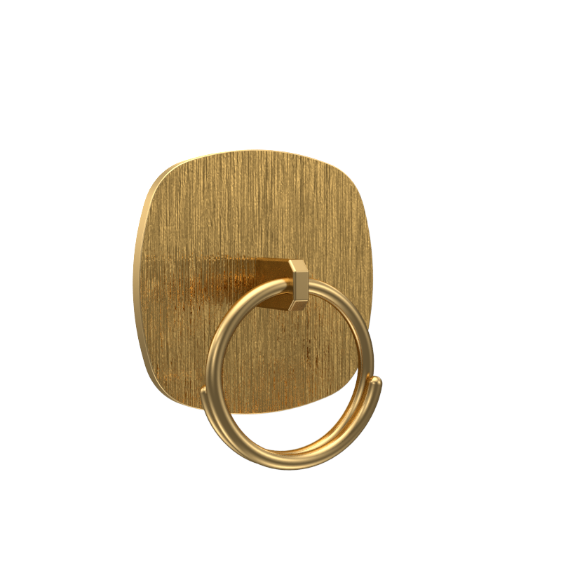 Wolf, Wild Button set with 18kt Gold & Black Ruthenium Plating on Brass.