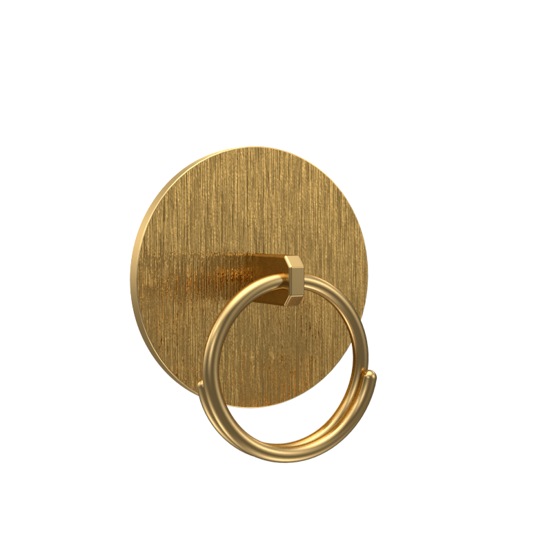 Wolf, Wild Button set with 18kt Gold & Black Ruthenium Plating on Brass.