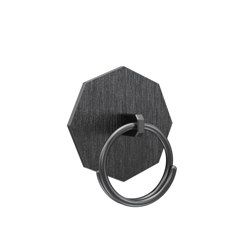 Falcon Luxe, Wild Button set with CZ Diamonds, 18kt Gold & Black Ruthenium Plating on Brass.