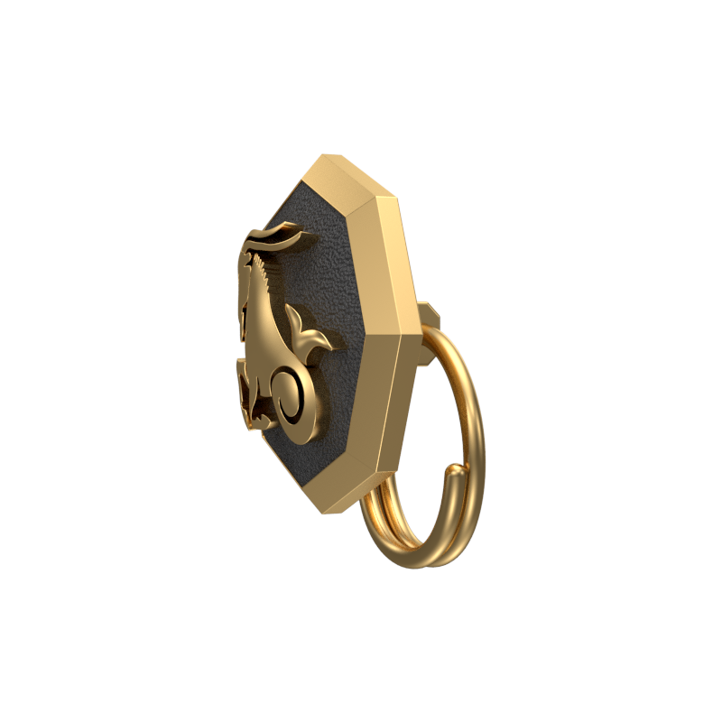 Capricorn Zodiac, Constellation Button set with 18kt Gold Plating & Enamel on Brass.