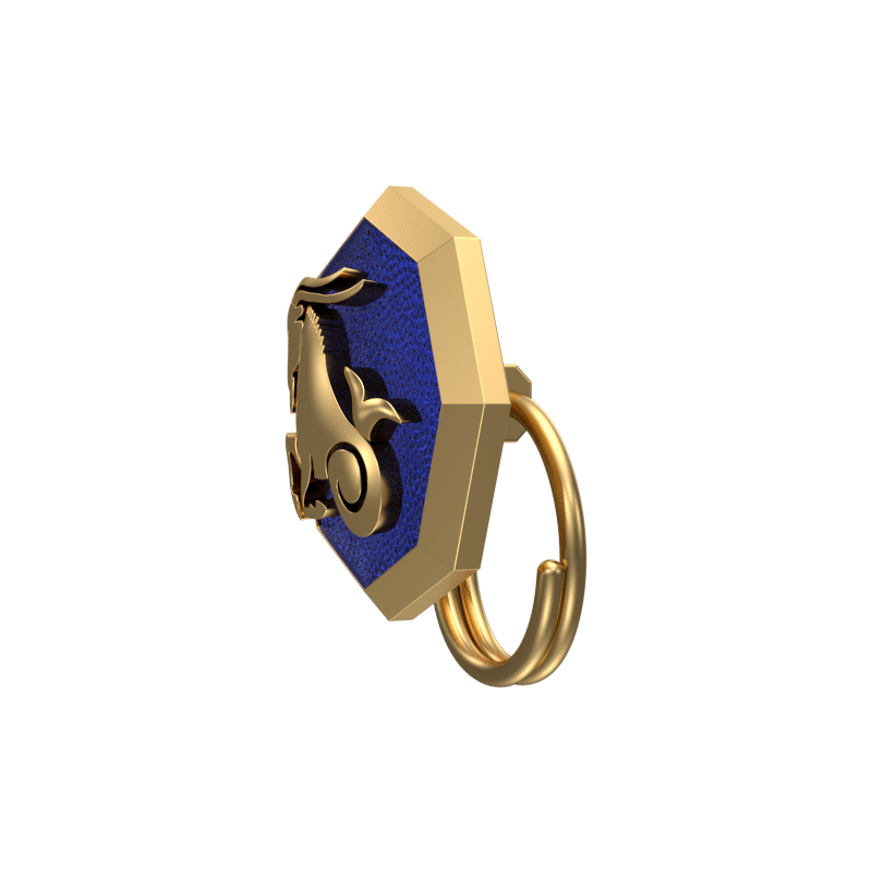 Capricorn Zodiac, Constellation Button set with 18kt Gold Plating & Enamel on Brass.