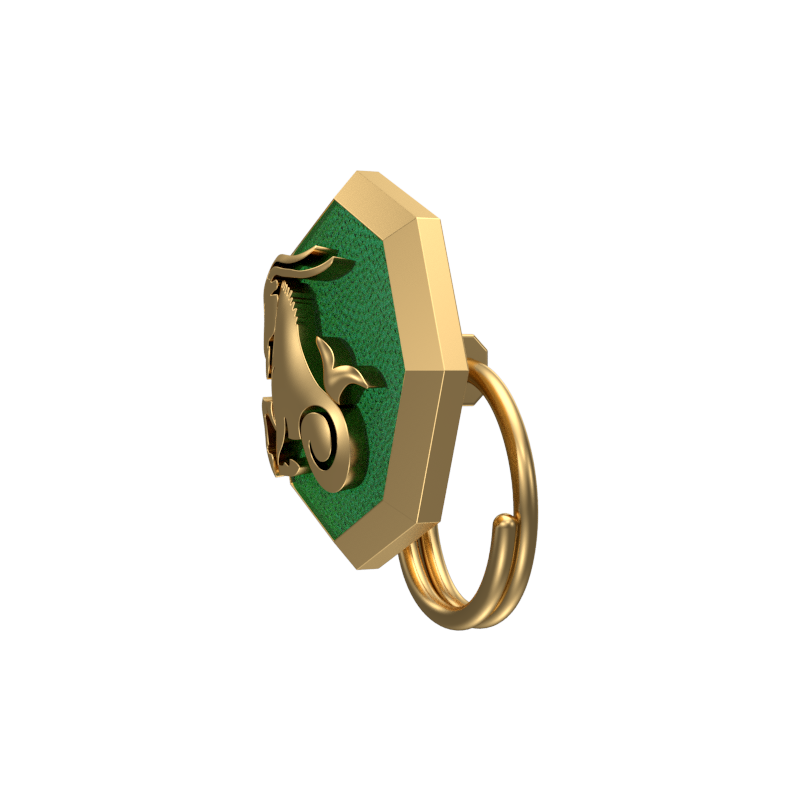 Capricorn Zodiac, Constellation Button set with 18kt Gold Plating & Enamel on Brass.