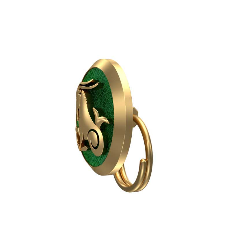Capricorn Zodiac, Constellation Button set with 18kt Gold Plating & Enamel on Brass.