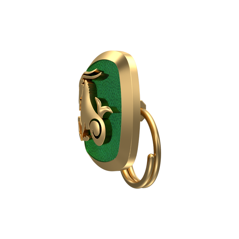 Capricorn Zodiac, Constellation Button set with 18kt Gold Plating & Enamel on Brass.