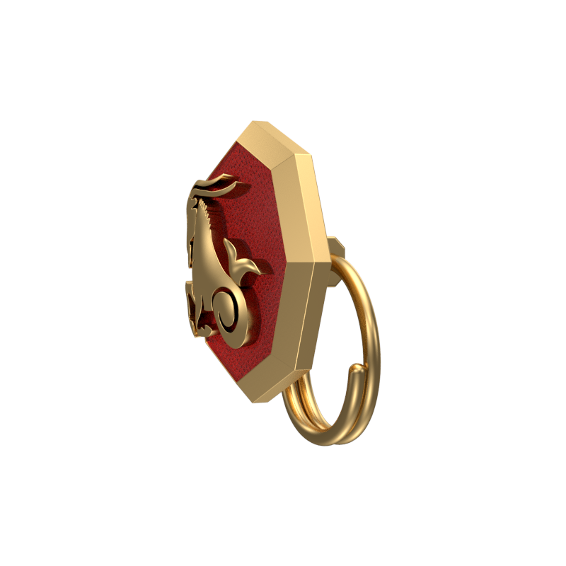 Capricorn Zodiac, Constellation Button set with 18kt Gold Plating & Enamel on Brass.