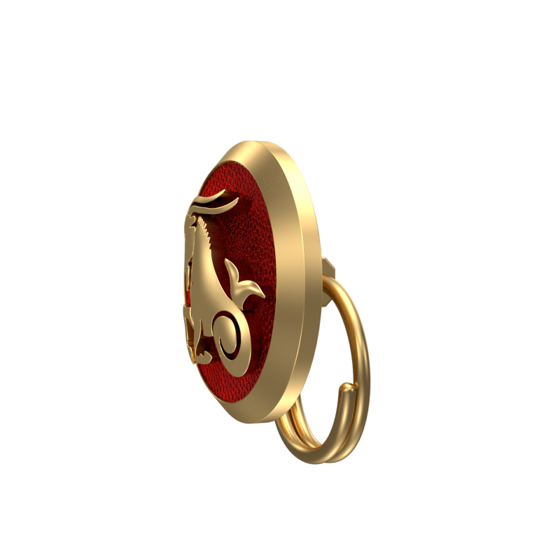 Capricorn Zodiac, Constellation Button set with 18kt Gold Plating & Enamel on Brass.