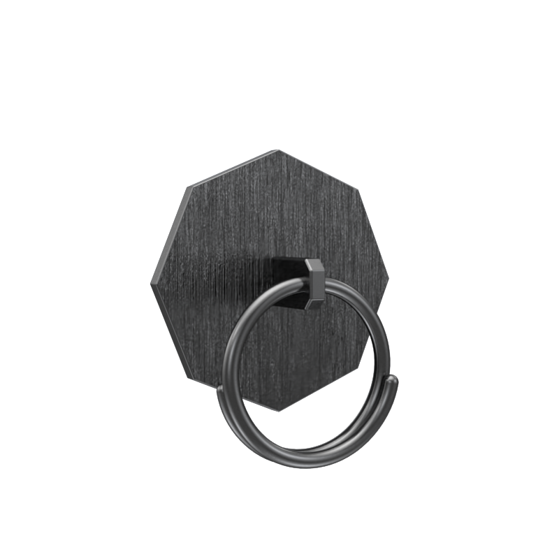 Fleur di lis Luxe, Spiritual Button set with CZ Diamonds, 18kt Gold & Black Ruthenium Plating on Brass.