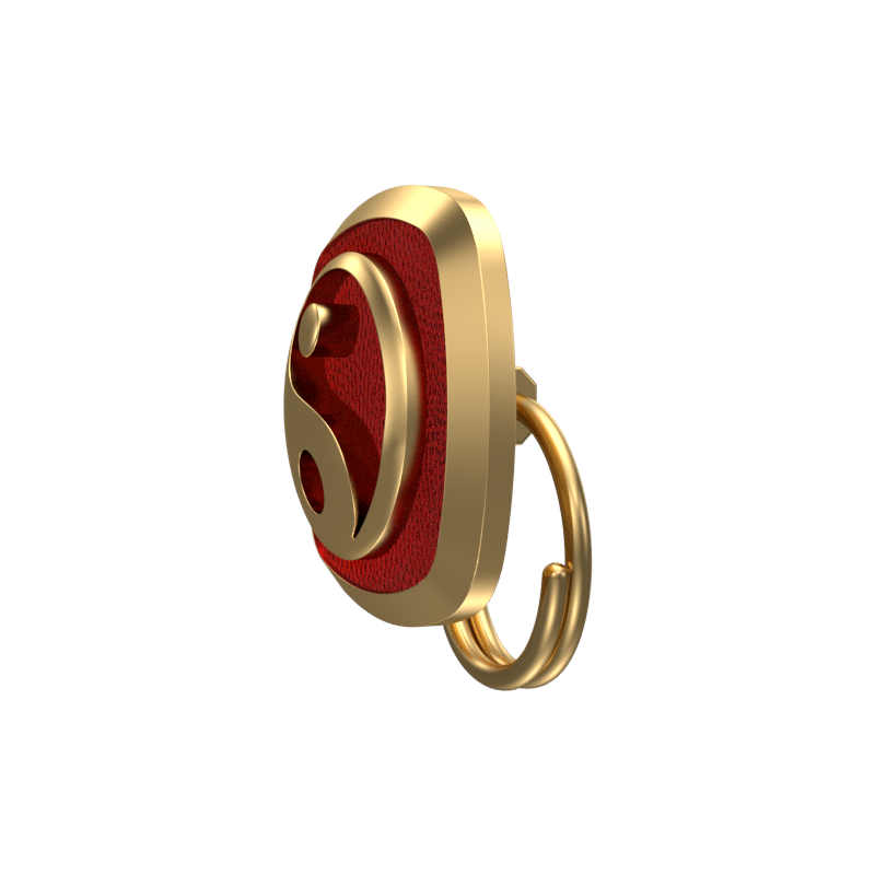 Ying Yang , Spiritual Button set with 18kt Gold Plating & Enamel on Brass.