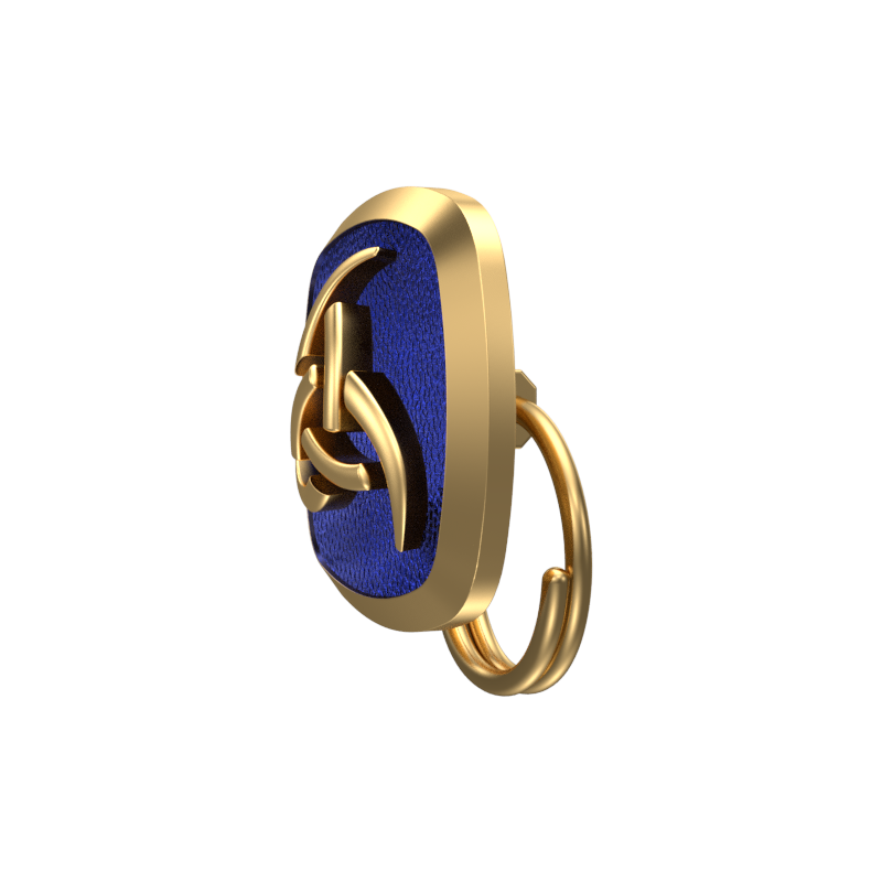 Odin , Spiritual Button set with 18kt Gold & Black Ruthenium Plating on Brass.
