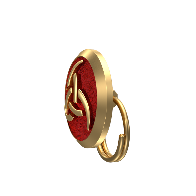 Odin , Spiritual Button set with 18kt Gold & Black Ruthenium Plating on Brass.