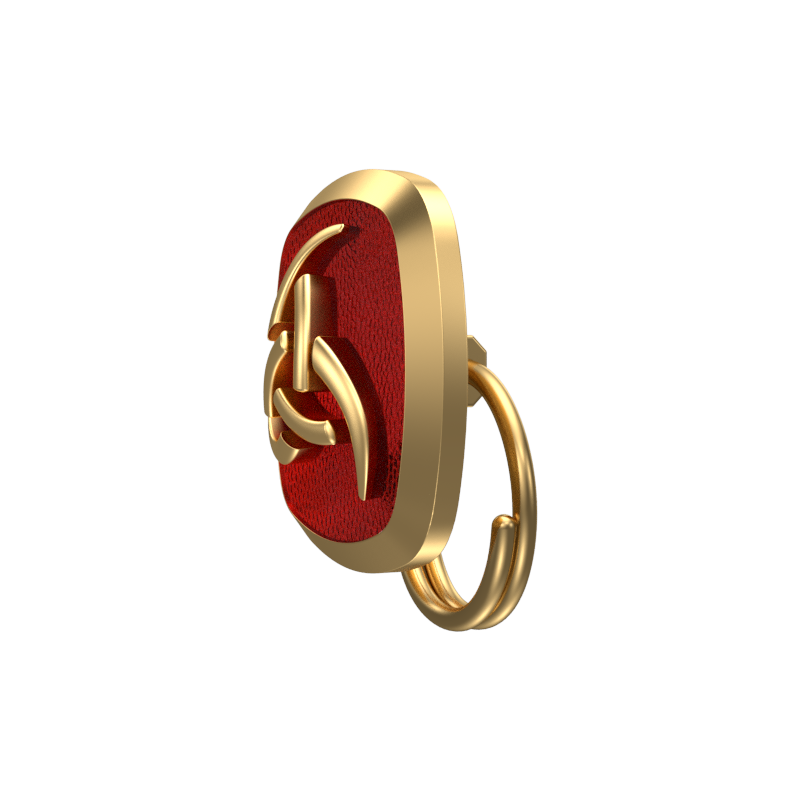 Odin , Spiritual Button set with 18kt Gold & Black Ruthenium Plating on Brass.