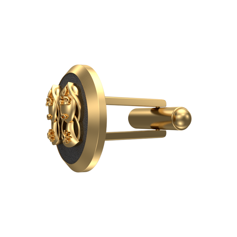 Gemini Zodiac , Constellation Cufflink Set with 18kt Gold & Black Ruthenium Plating on Brass.
