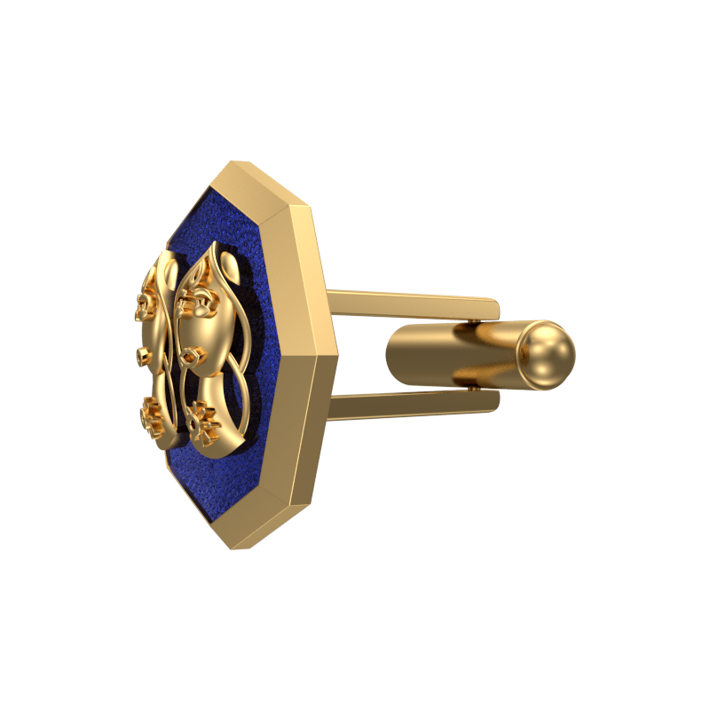 Gemini Zodiac , Constellation Cufflink Set with 18kt Gold & Black Ruthenium Plating on Brass.