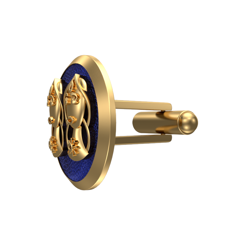 Gemini Zodiac , Constellation Cufflink Set with 18kt Gold & Black Ruthenium Plating on Brass.