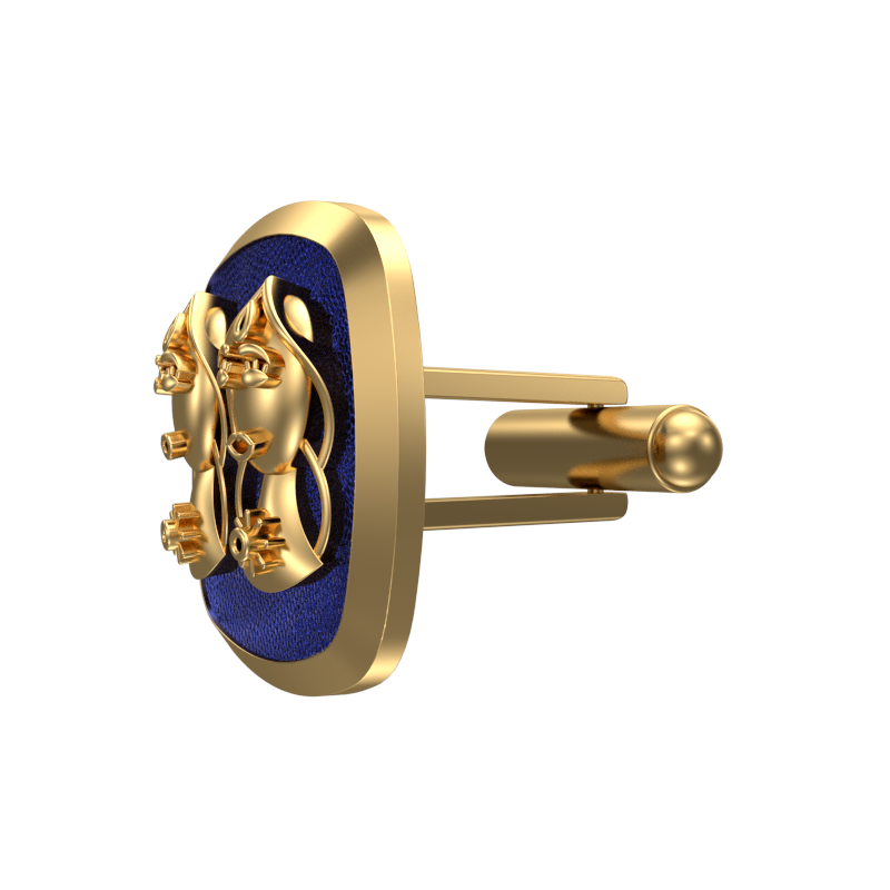 Gemini Zodiac , Constellation Cufflink Set with 18kt Gold & Black Ruthenium Plating on Brass.