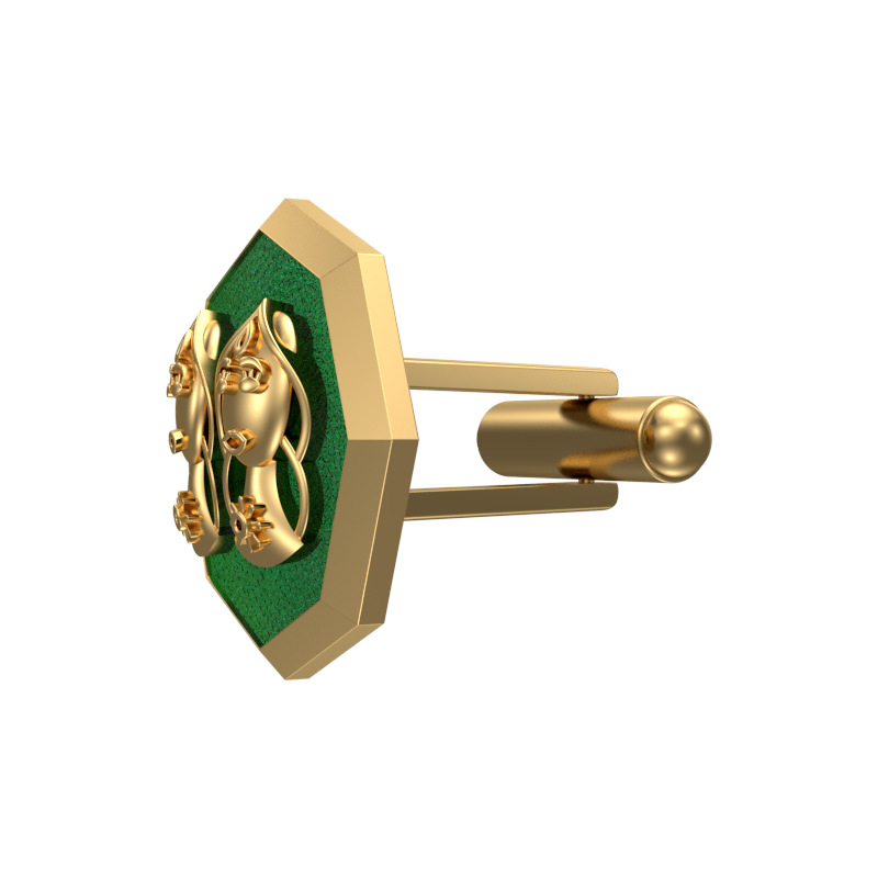 Gemini Zodiac , Constellation Cufflink Set with 18kt Gold & Black Ruthenium Plating on Brass.