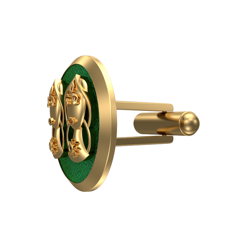 Gemini Zodiac , Constellation Cufflink Set with 18kt Gold & Black Ruthenium Plating on Brass.