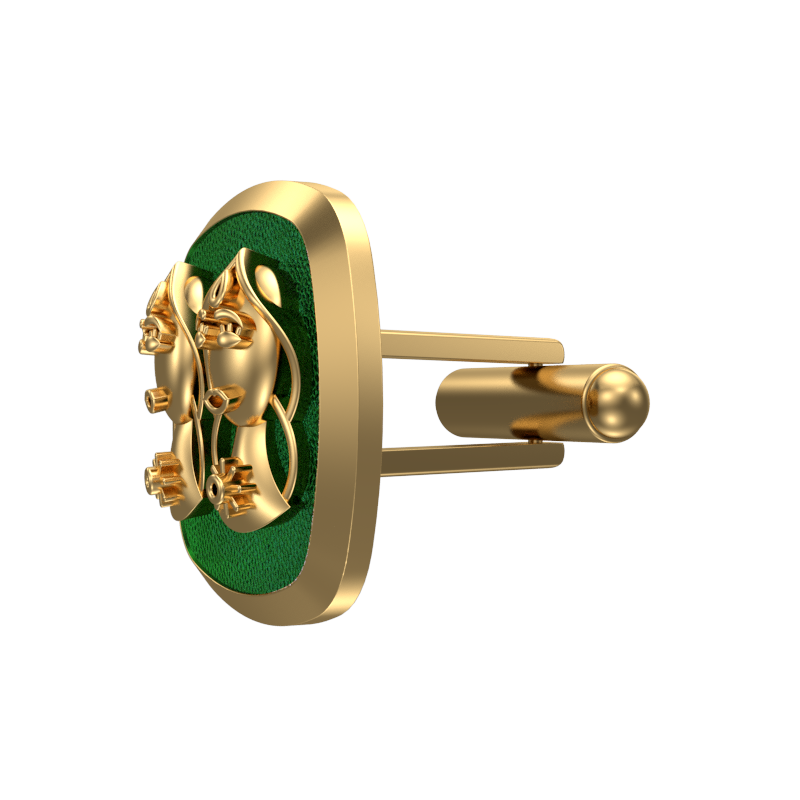 Gemini Zodiac , Constellation Cufflink Set with 18kt Gold & Black Ruthenium Plating on Brass.