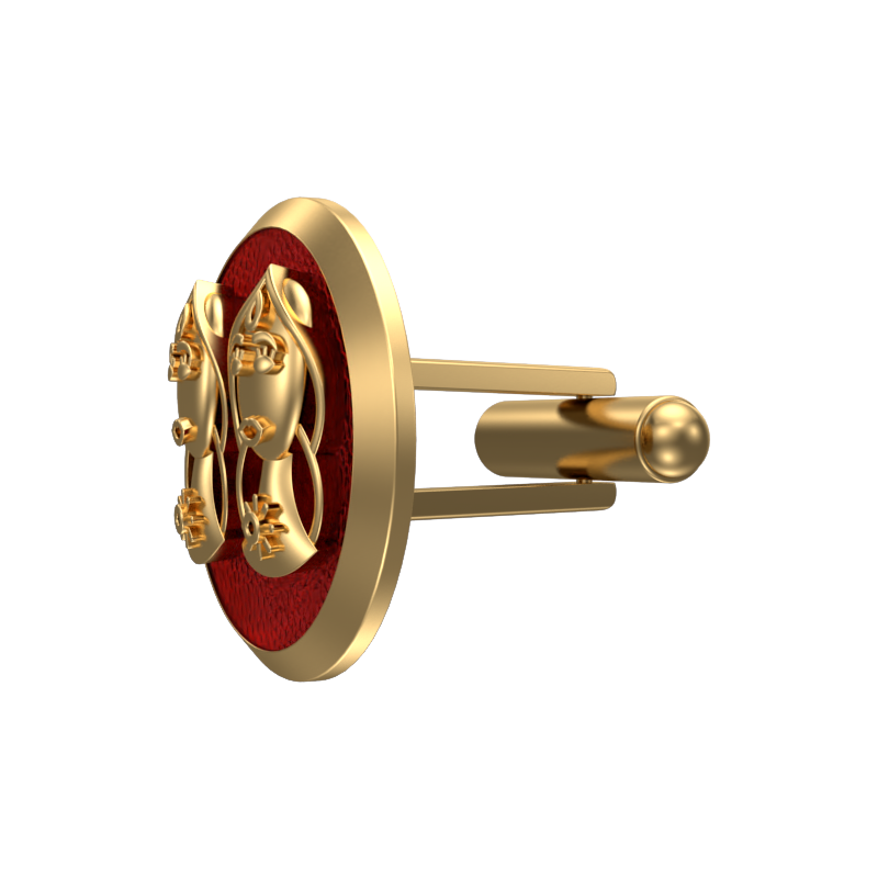 Gemini Zodiac , Constellation Cufflink Set with 18kt Gold & Black Ruthenium Plating on Brass.