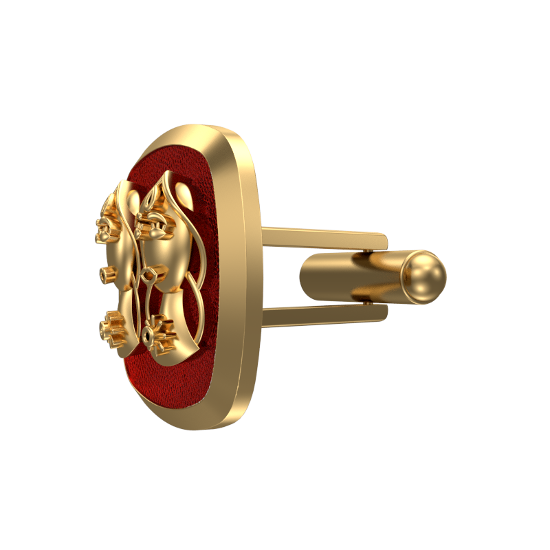 Gemini Zodiac , Constellation Cufflink Set with 18kt Gold & Black Ruthenium Plating on Brass.