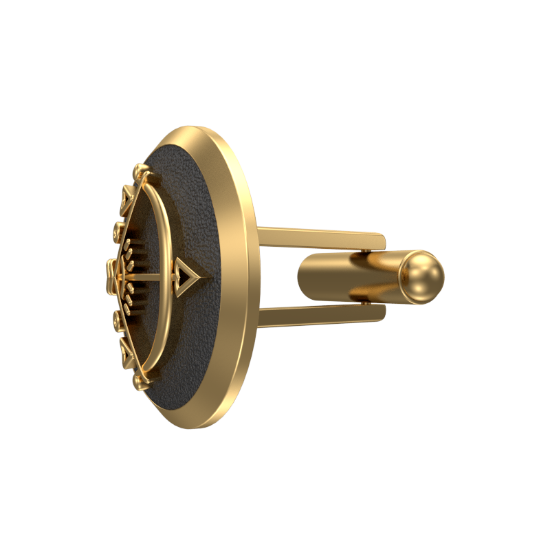 Sagittarius Zodiac ,Constellation Cufflink Set with 18kt Gold & Black Ruthenium Plating on Brass.