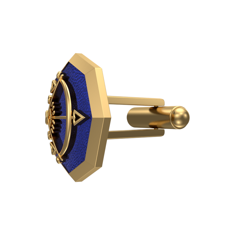 Sagittarius Zodiac ,Constellation Cufflink Set with 18kt Gold & Black Ruthenium Plating on Brass.