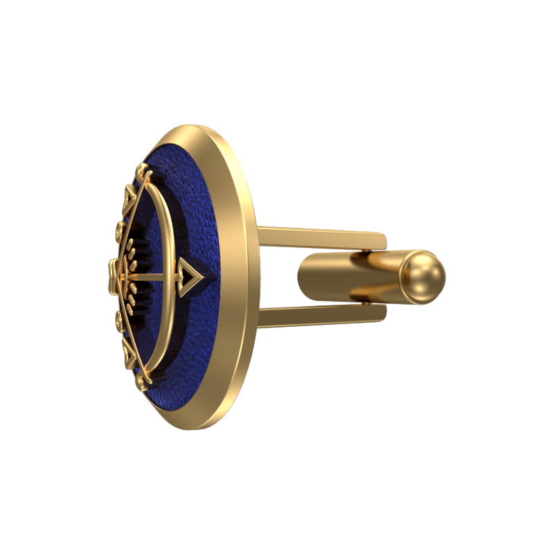 Sagittarius Zodiac ,Constellation Cufflink Set with 18kt Gold & Black Ruthenium Plating on Brass.
