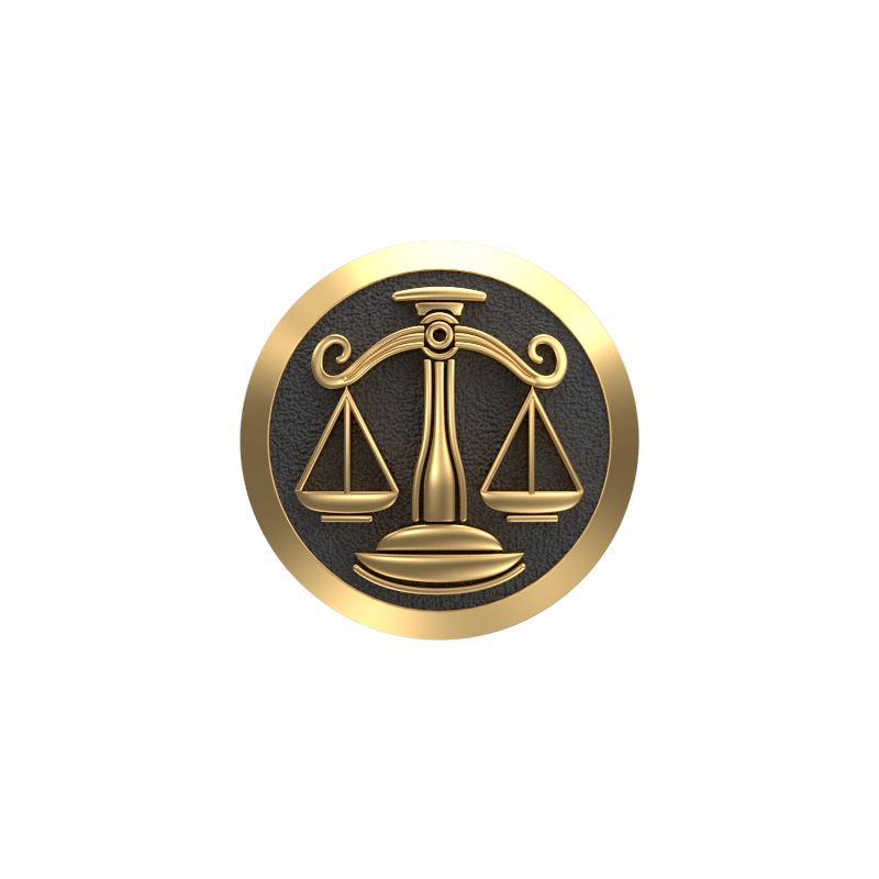 Libra Zodiac , Constellation Cufflink Set with 18kt Gold & Black Ruthenium Plating on Brass.